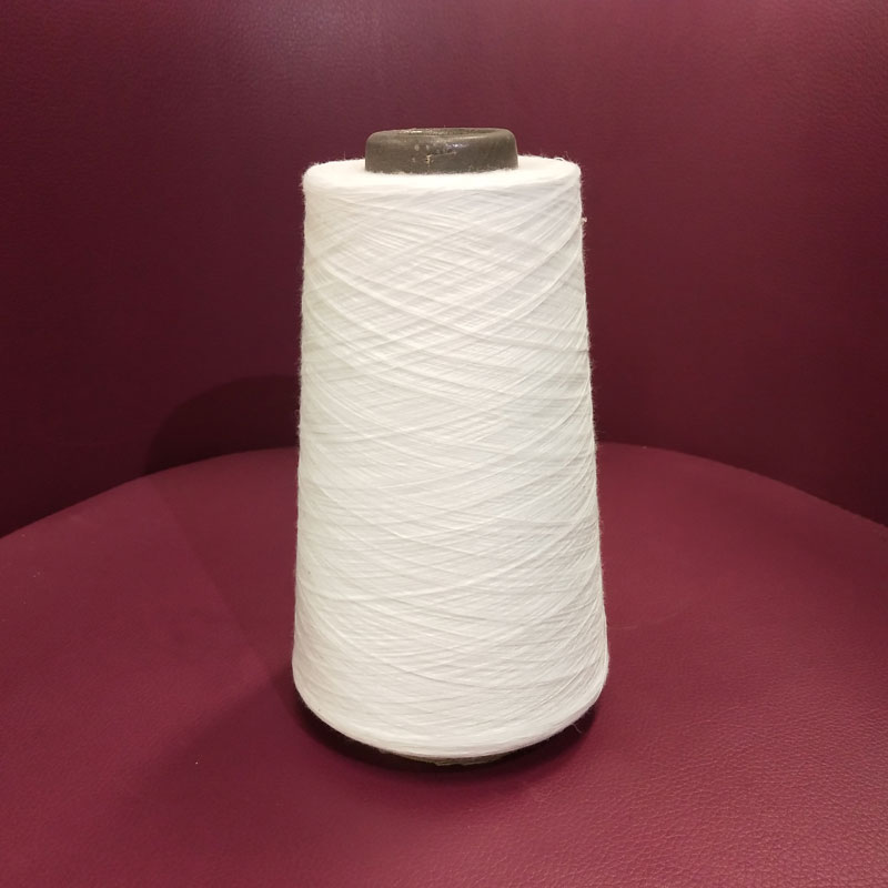 100% Polyester  vortex spun yarn raw white