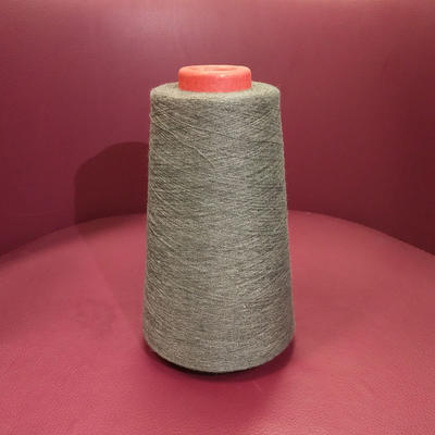 100% polyester ring spun yarn virgin 30/1 melange T6(65% black)