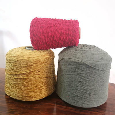 100% soft Polyester Chenille yarn raw white and dyed